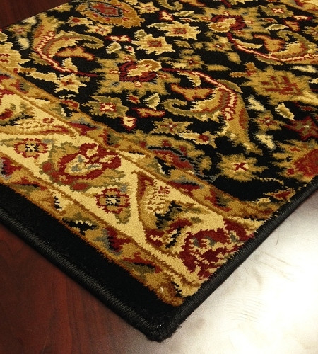 RIO02 Black Carpet Hallway and Stair Runner - 26" x 22 ft