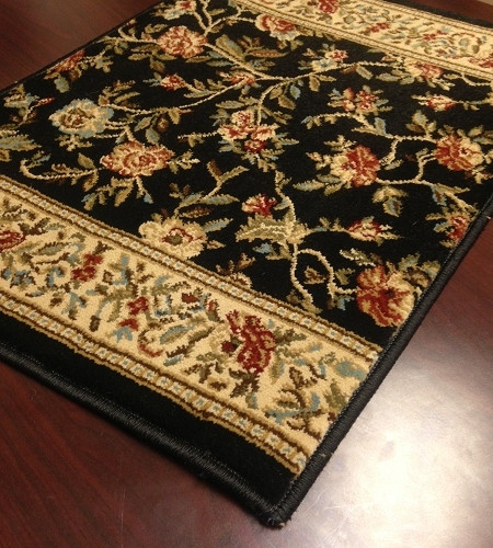RIO05 Black Carpet Hallway and Stair Runner - 26" x 22 ft