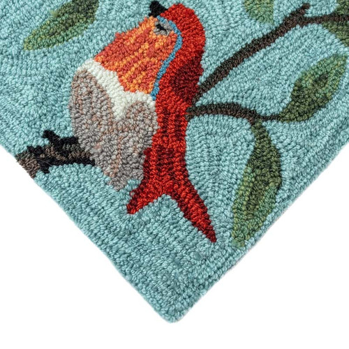 TransOcean Ravella 2270 04 Birds on Branches Aqua Rug