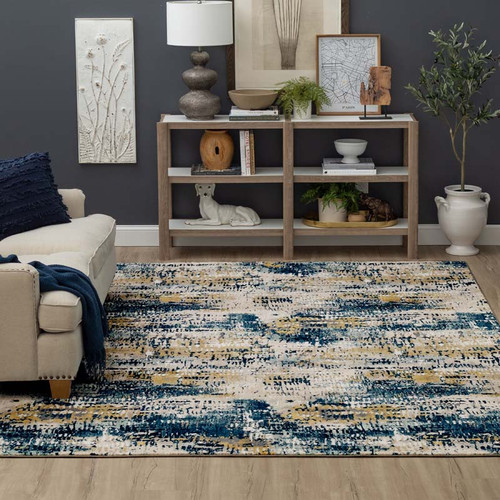 Karastan Vanguard by Drew and Jonathan Home 92361 50150 Placid Majolica Blue Rug