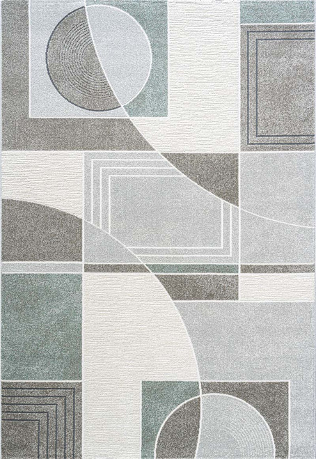 Dynamic Polaris 46012 6141 Ivory Grey Teal Rug