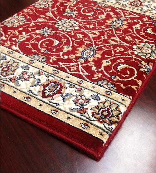 SHA11 Burgundy Carpet Hallway and Stair Runner - 26" x 15 ft