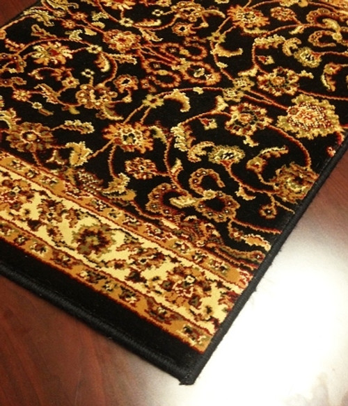 WO01 Black Carpet Hallway and Stair Runner - 26" x 10 ft