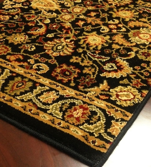 WO02 Black Carpet Hallway and Stair Runner - 26" x 12 ft