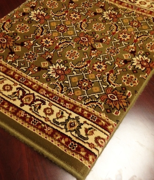 WO07 Olive Carpet Hallway and Stair Runner - 26" x 20 ft