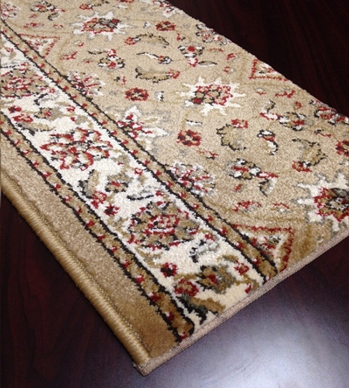 Como 1592 Beige Carpet Hallway and Stair Runner - 26" x 16 ft