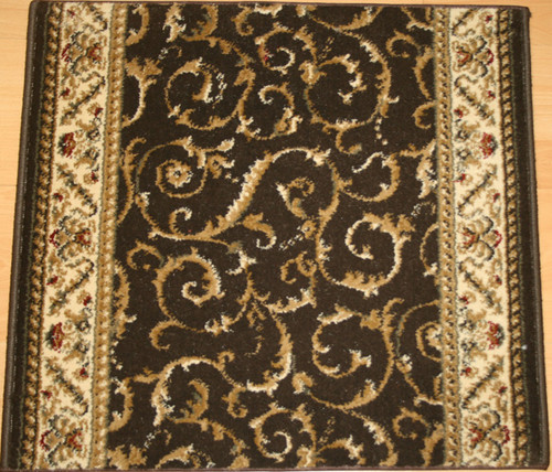 Como 1599 Chocolate Carpet Hallway and Stair Runner - 26" x 8 ft
