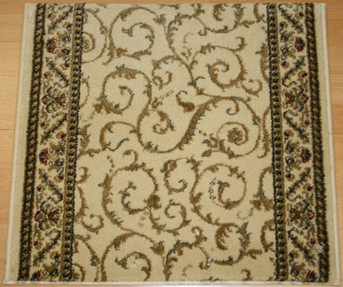 Como 1599 Ivory Carpet Hallway and Stair Runner - 26" x 8 ft