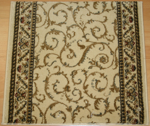 Como 1599 Ivory Carpet Hallway and Stair Runner - 26" x 9 ft