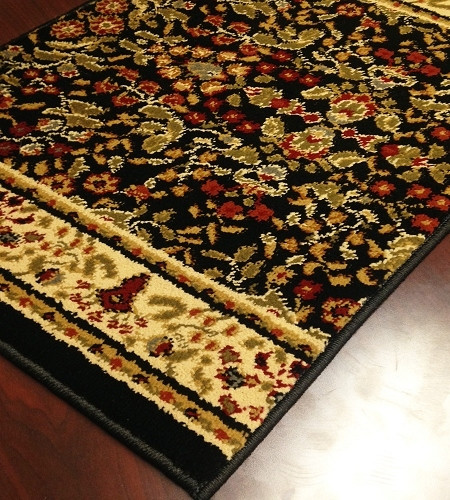 BRI02 Black Carpet Hallway and Stair Runner - 26" x 40 ft