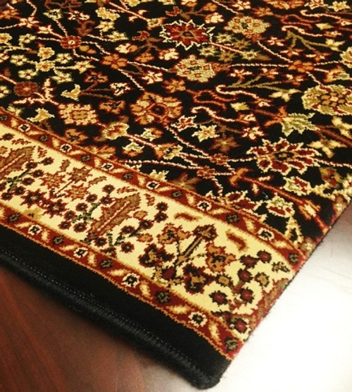 WO09 Black Carpet Hallway and Stair Runner - 26" x 38 ft