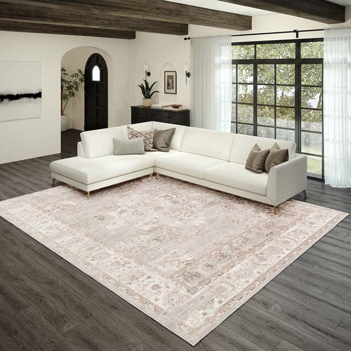 Addison Ansley AAS36 Tan Rug x Dalyn