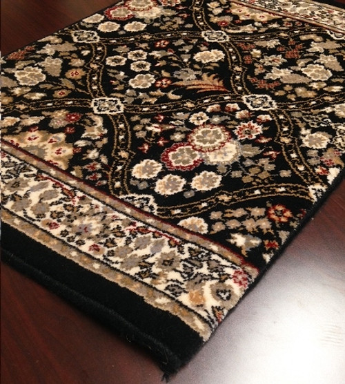 Grand GRA01 Black Carpet Hallway and Stair Runner - 33" x 11 ft
