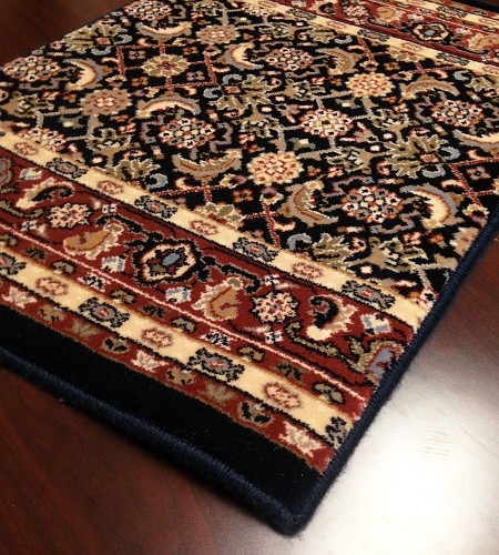 Grand GRA02 Navy Carpet Hallway and Stair Runner - 33" x 23 ft