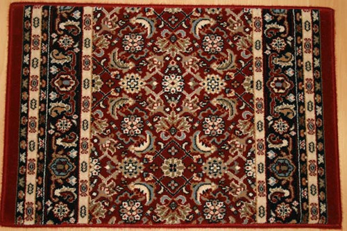 Grand GRA02 Red/Navy Carpet Hallway and Stair Runner - 26" x 27 ft