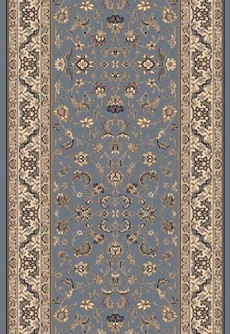 Grand GRA03 Slate Blue Carpet Hallway and Stair Runner - 26" x 13 ft