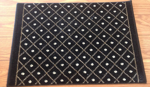 Como 782 Black Carpet Hallway and Stair Runner - 26" x 9 ft