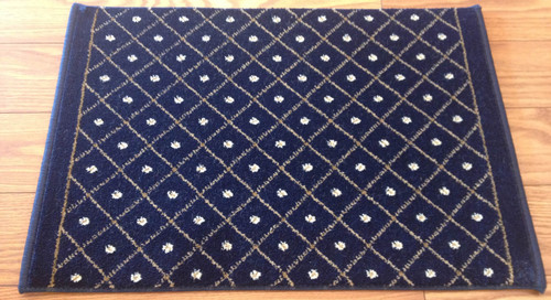 Como 782 Navy Carpet Hallway and Stair Runner - 26" x 9 ft