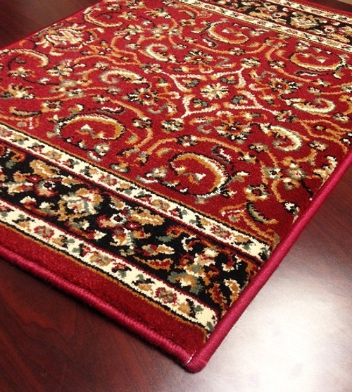 Noble 1318 Burgundy Carpet Hallway and Stair Runner - 26" x 29 ft