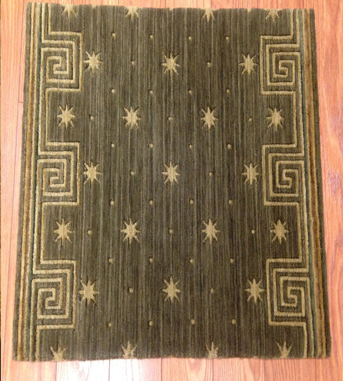 Metropolis ME05 Green Multi Carpet Hallway and Stair Runner - 30" x 8 ft