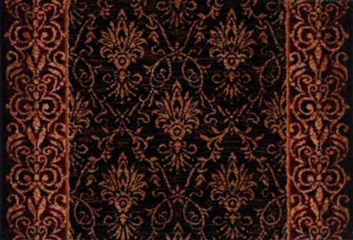 Royal Sovereign Alexander 21594 Black Carpet Hallway and Stair Runner - 26" x 14 ft