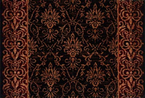 Royal Sovereign Alexander 21594 Black Carpet Hallway and Stair Runner - 31" x 17 ft