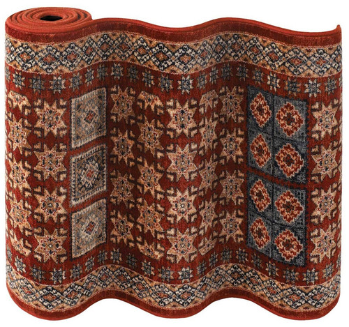 Timeless Treasures Royal Kazak 4307/0300a Burgundy Carpet Hallway and Stair Runner - 26" x 12 ft