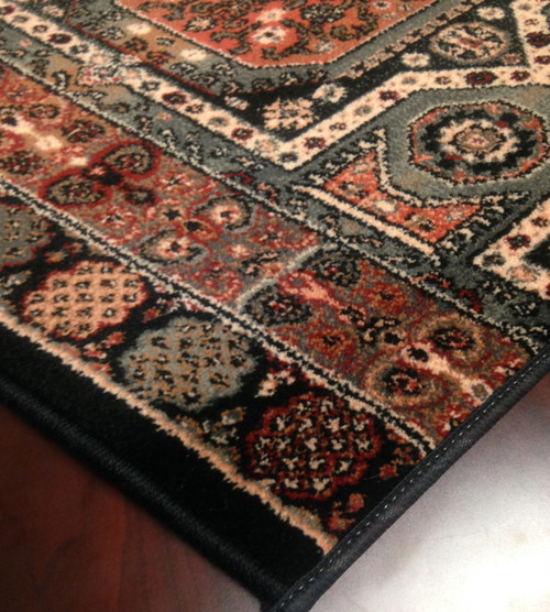 Timeless Treasures Maharaja 4324/0500a Ebony Carpet Hallway and Stair Runner - 26" x 10 ft