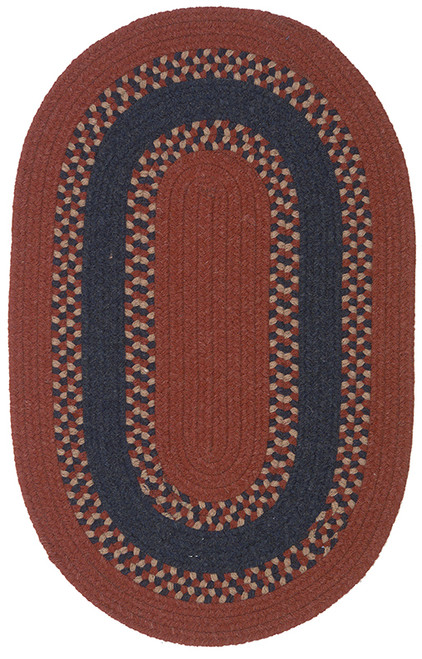 Colonial Mills Corsair Banded Oval Red Rug