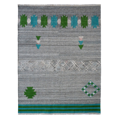 Capel Ancient Moroc 3501-230 Grass Green Gray Rug