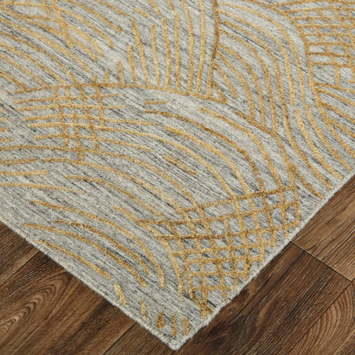 Feizy Taunton T8007 Gold Gray Area Rug