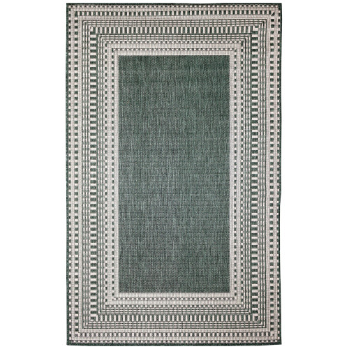 TransOcean Malibu 8228 06 Etched Border Green Rug