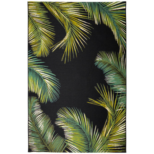 TransOcean Marina 8151 48 Palm Border Black Rug