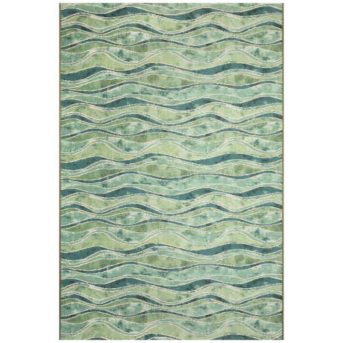 TransOcean Marina 9662 06 Wave Green Rug