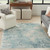 Nourison Home Astra Machine Washable ASW07 Blue Ivory Rug
