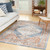 Nourison Home Astra Machine Washable ASW11 Denim Multicolor Rug