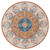 LR Home Sinuous 54153 Orange Cream Blue Green Rug