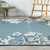LR Home Veranda 82753 Aqua Blue Rug