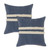 LR Home Seashore 07677 Dusty Blue White Pillow