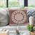 LR Home Mandala 07680 Cinnamon Brown White Pillow