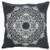LR Home Mandala 07855 Jet Black White Pillow