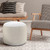 LR Home Zion 34029 Biege White Pouf