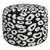 LR Home Quincy 34067 Black White Pouf