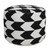 LR Home Quincy 34069 Black White Pouf