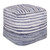 LR Home Andros 34123 Navy Blue White Pouf