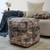 LR Home Taj 34286 Navy Blue Beige Pouf