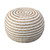LR Home Serena 99703 Natural White Pouf