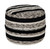 LR Home Enigma 99718 Black Ivory Pouf