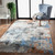 LR Home Revolution 81803 Rust Blue Gray White Rug