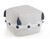 LR Home Zadia 99769 Gray Ivory Blue Pouf